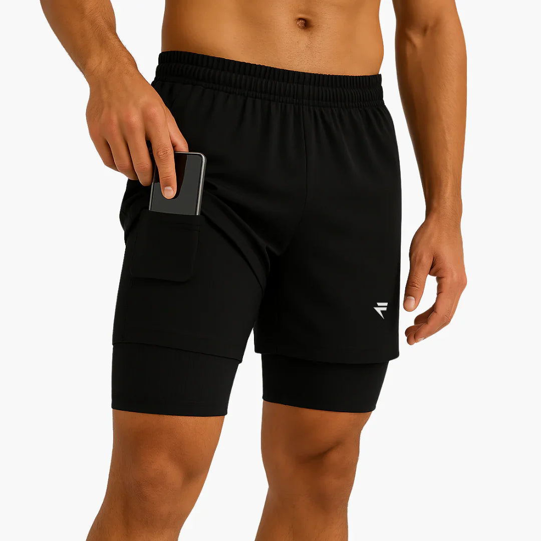 Short 2 en 1 avec compression intégrée